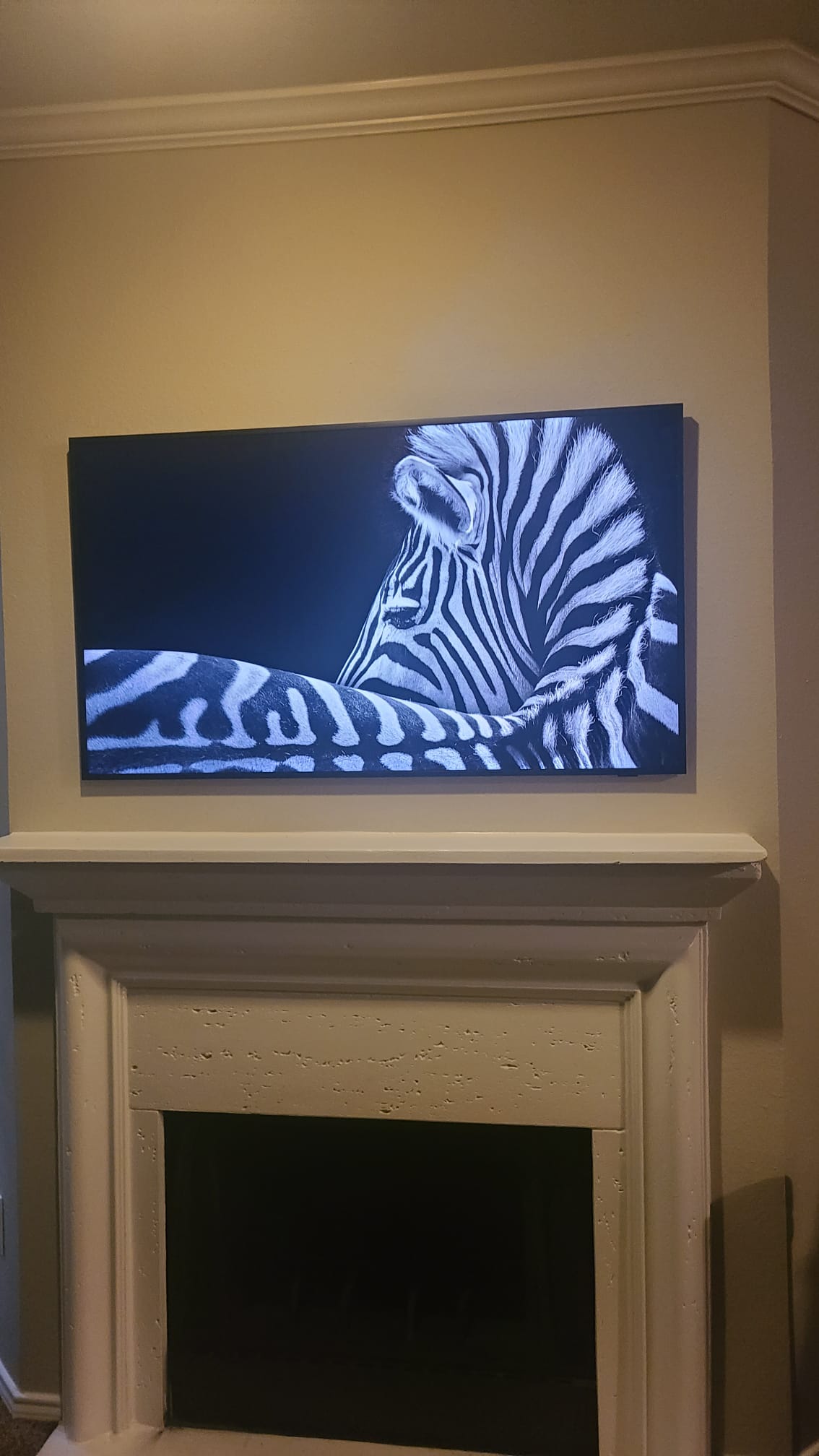 Expertly mounted Tv installation