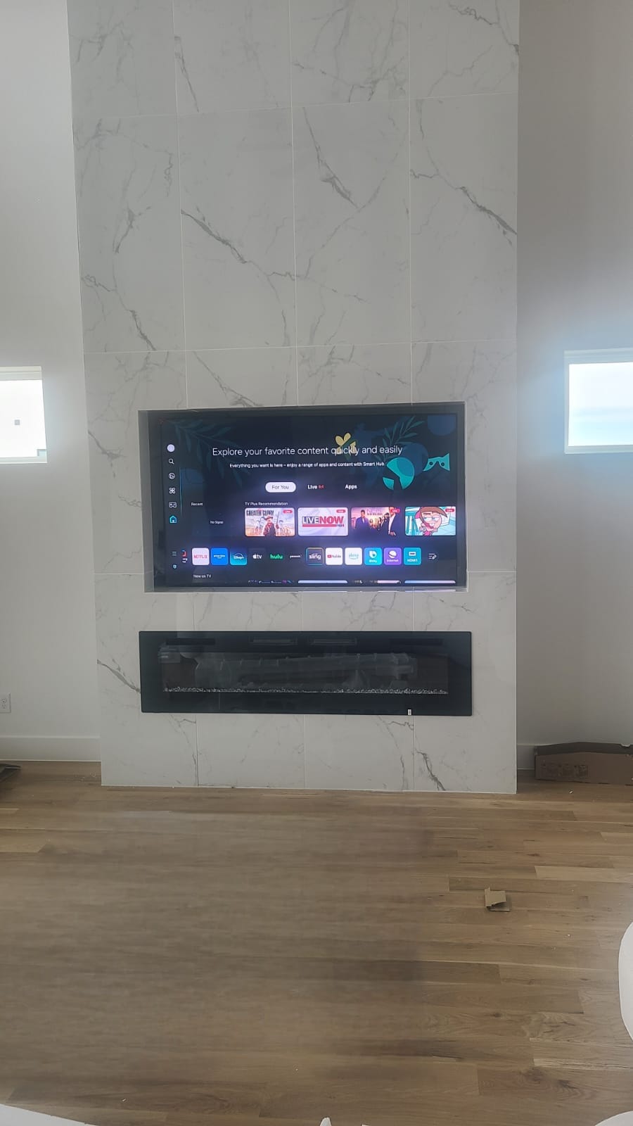 Professional tv tile mounting
